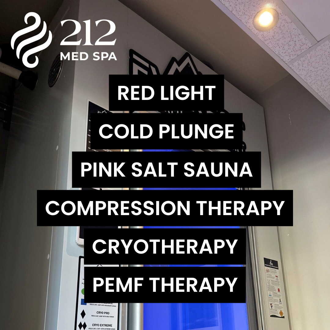 212 Med Spa Campaign Graphic of elemental therapies