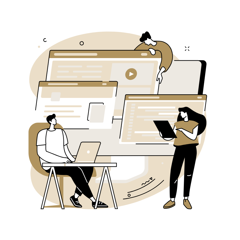 Graphic of website development